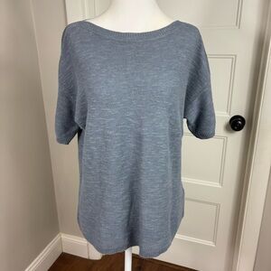 Eileen Fisher Linen and Cotton Short Sleeve Sweater Size S